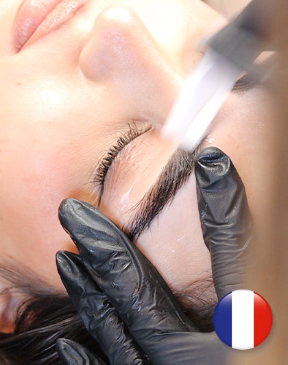 تدريب عبر الإنترنت على تصفيف الحواجب - الفرنسية (تحديد الشكل والشمع)