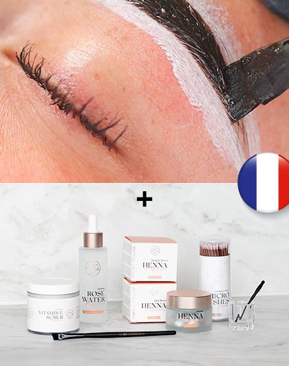 تدريب عبر الإنترنت على حناء الحاجب + مجموعة المبتدئين فرنسي