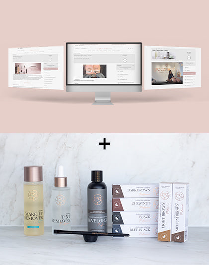 Formazione Online Tinta per Sopracciglia Ibrida + Kit di Avvio (lingue diverse)