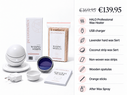 HALO Kit Inicial de Aquecedor de Cera | Branco e Preto