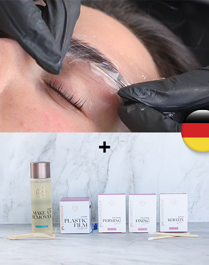 التدريب عبر الإنترنت على تصفيف الحواجب + مجموعة المبتدئين بالألمانية