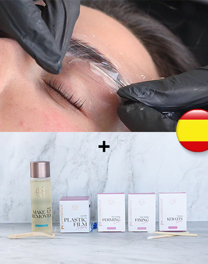 تدريب عبر الإنترنت على تصفيف الحواجب + مجموعة المبتدئين الإسبانية