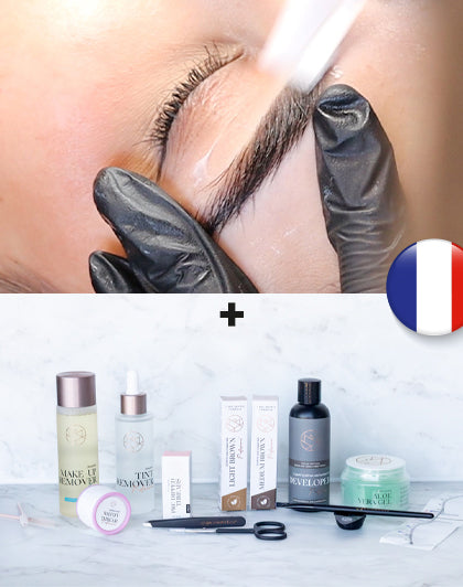 تدريب عبر الإنترنت على تصفيف الحواجب - الفرنسية (تحديد الشكل والشمع) + مجموعة البداية