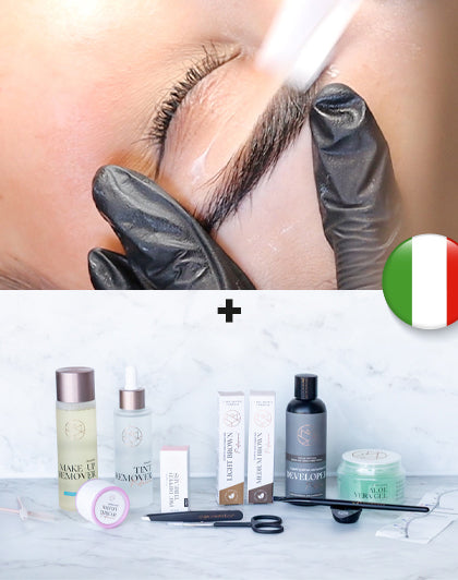 تدريب عبر الإنترنت على تصفيف الحواجب - الإيطالية (تحديد الشكل والشمع) + مجموعة البداية