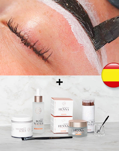 تدريب عبر الإنترنت حنة الحاجب + مجموعة المبتدئين الإسبانية