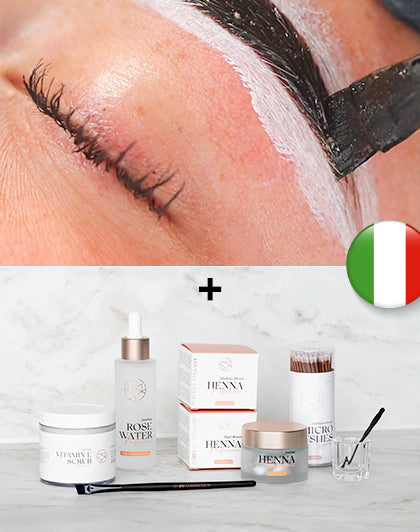 تدريب عبر الإنترنت على حنة الحاجب + مجموعة المبتدئين الإيطالية