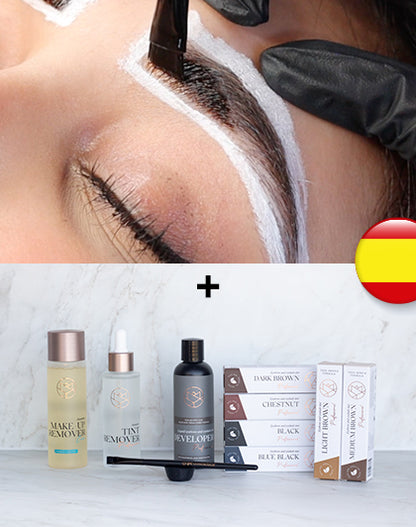 تدريب عبر الإنترنت تلوين الحواجب الهجين + مجموعة البداية الإسبانية