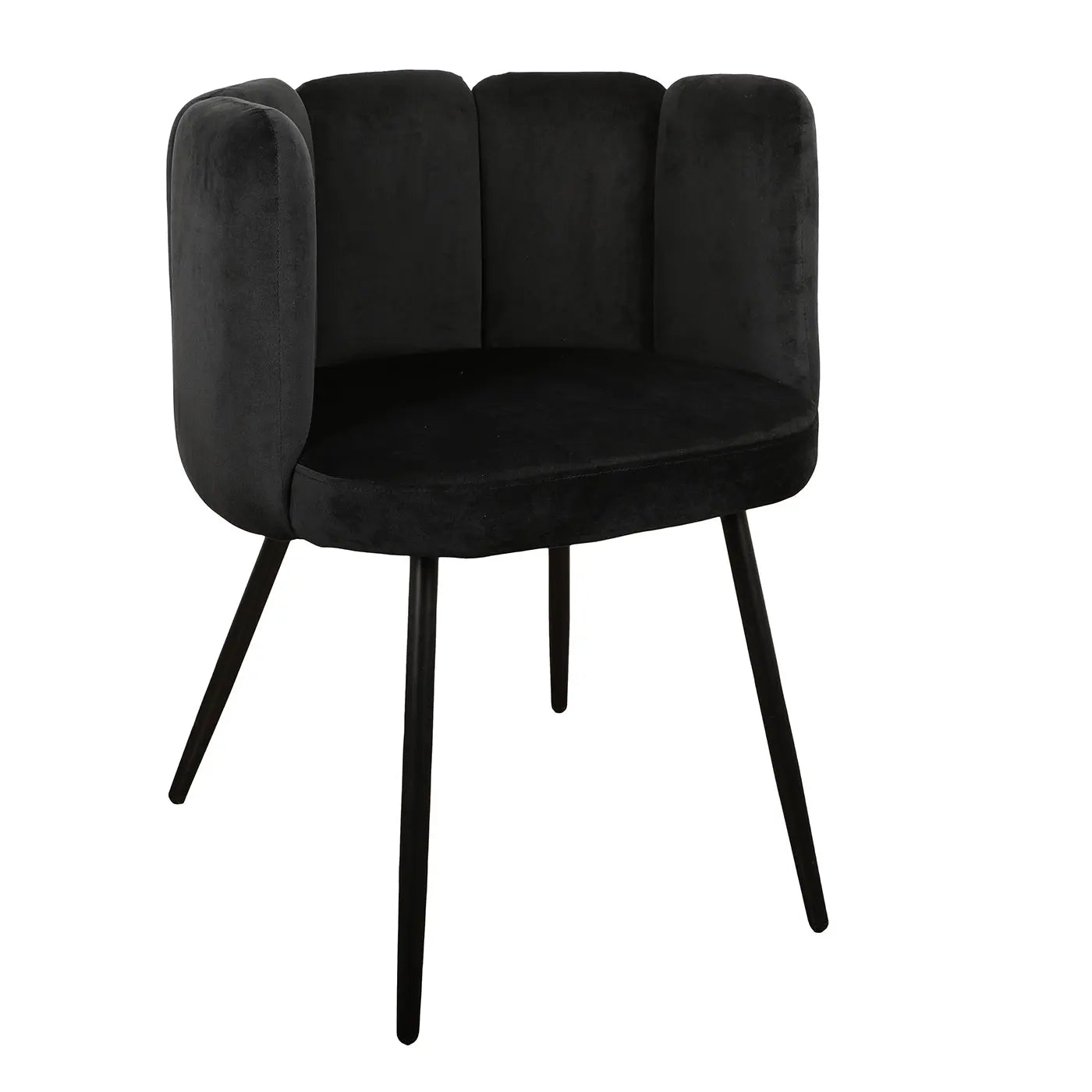 PE Cosmetics High Five chair - Black Velvet - eetkamer stoelen / wachtkamer stoelen (Different Colors) 2 Stuks
