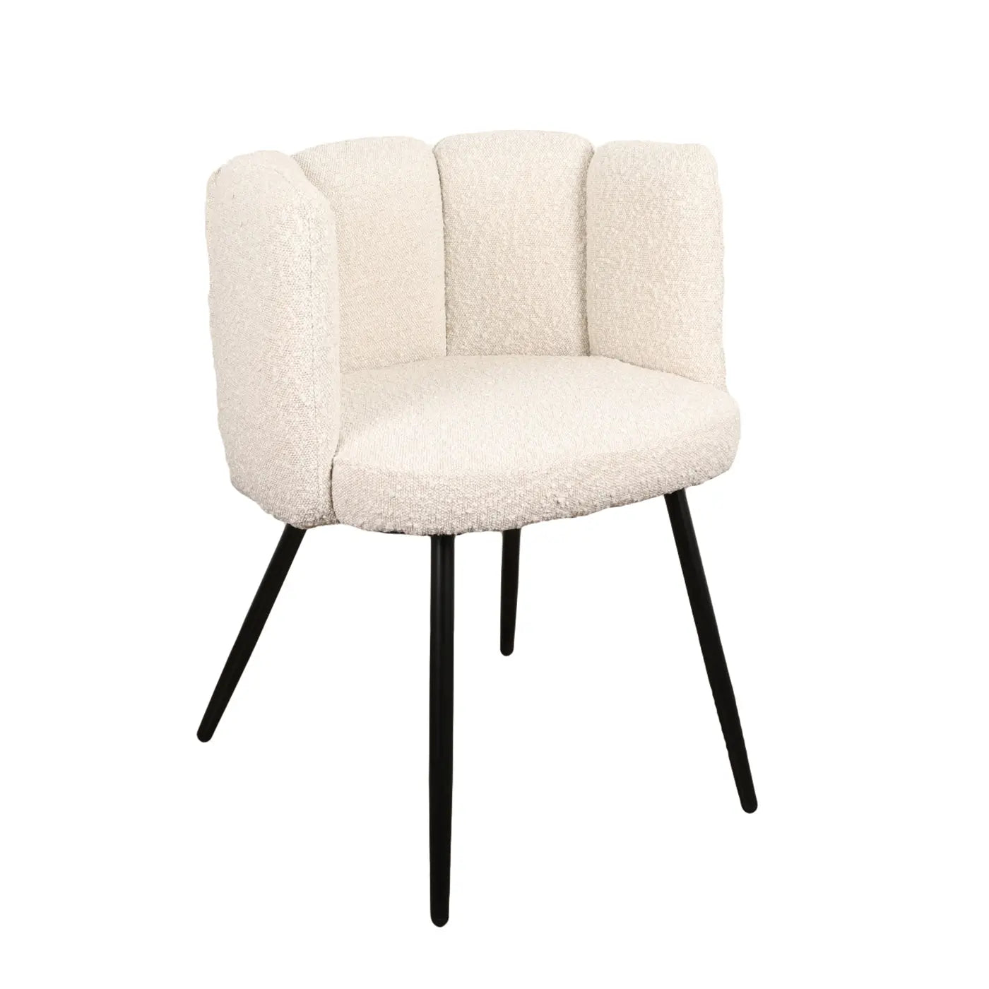 PE Cosmetics High Five chair - White Boucle Velvet - eetkamer stoelen / wachtkamer stoelen (Different Colors) 2 Stuks